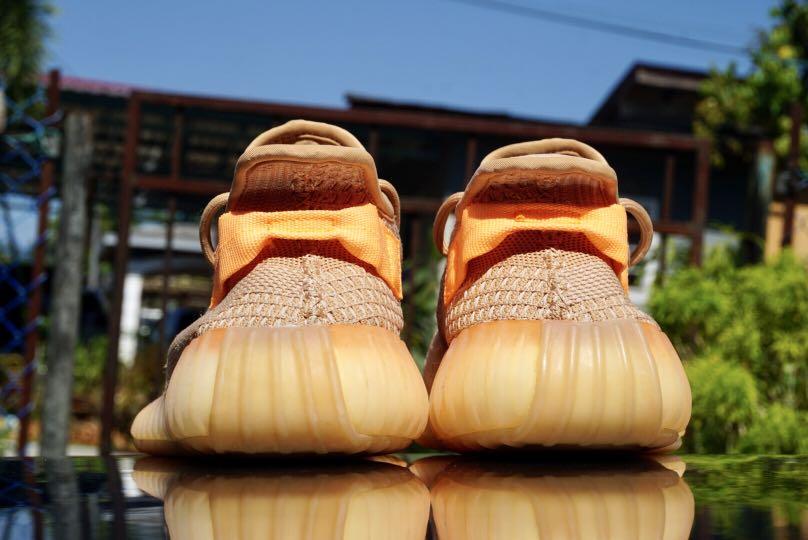 Orange yeezy sale boost 350