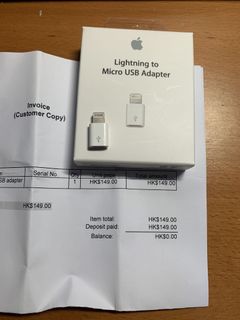 Apple Lightning to Micro USB adapter