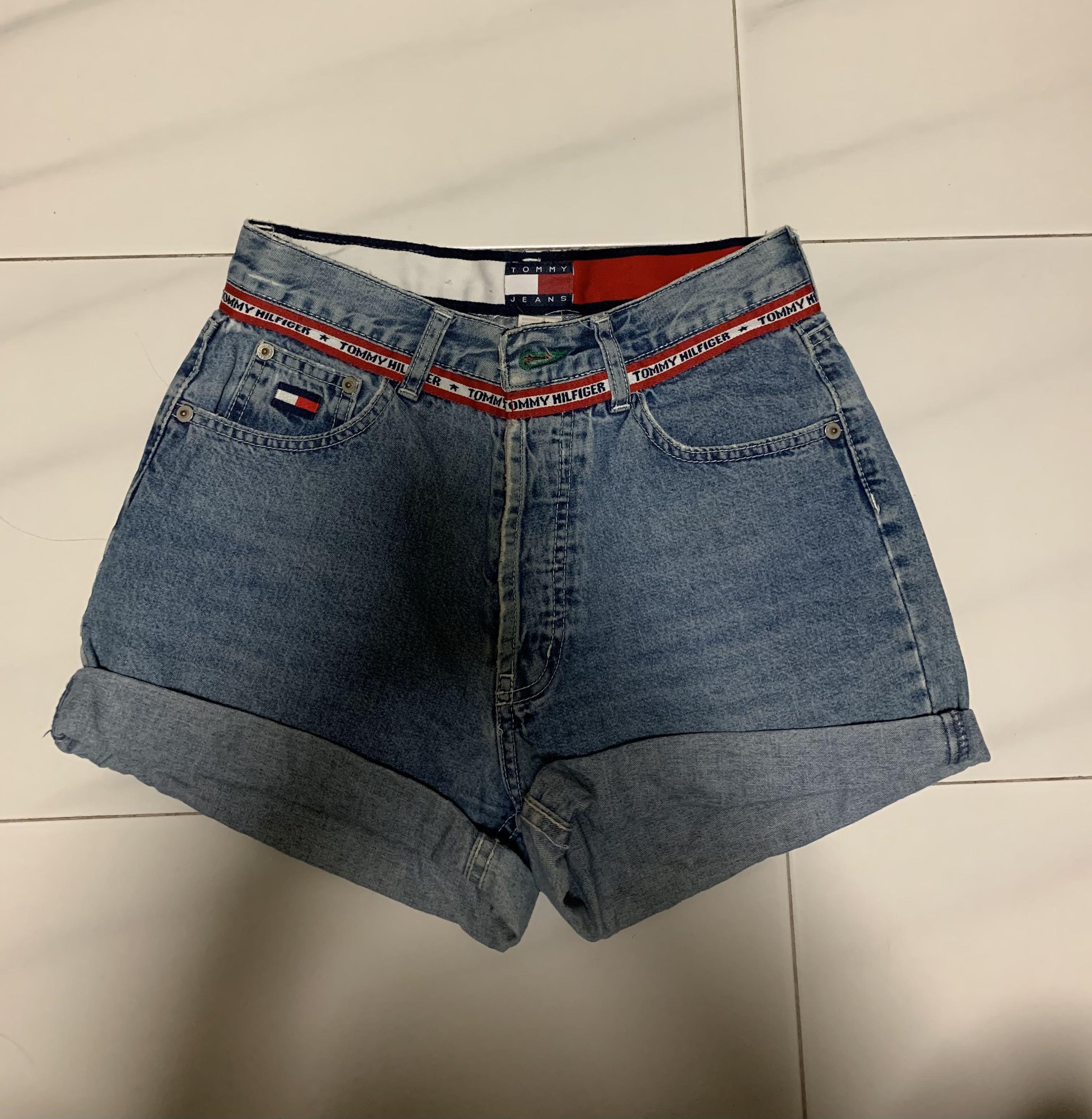 Authentic vintage tommy hilfiger highwaist mom denim shorts Women s Fashion Bottoms Shorts on Carousell