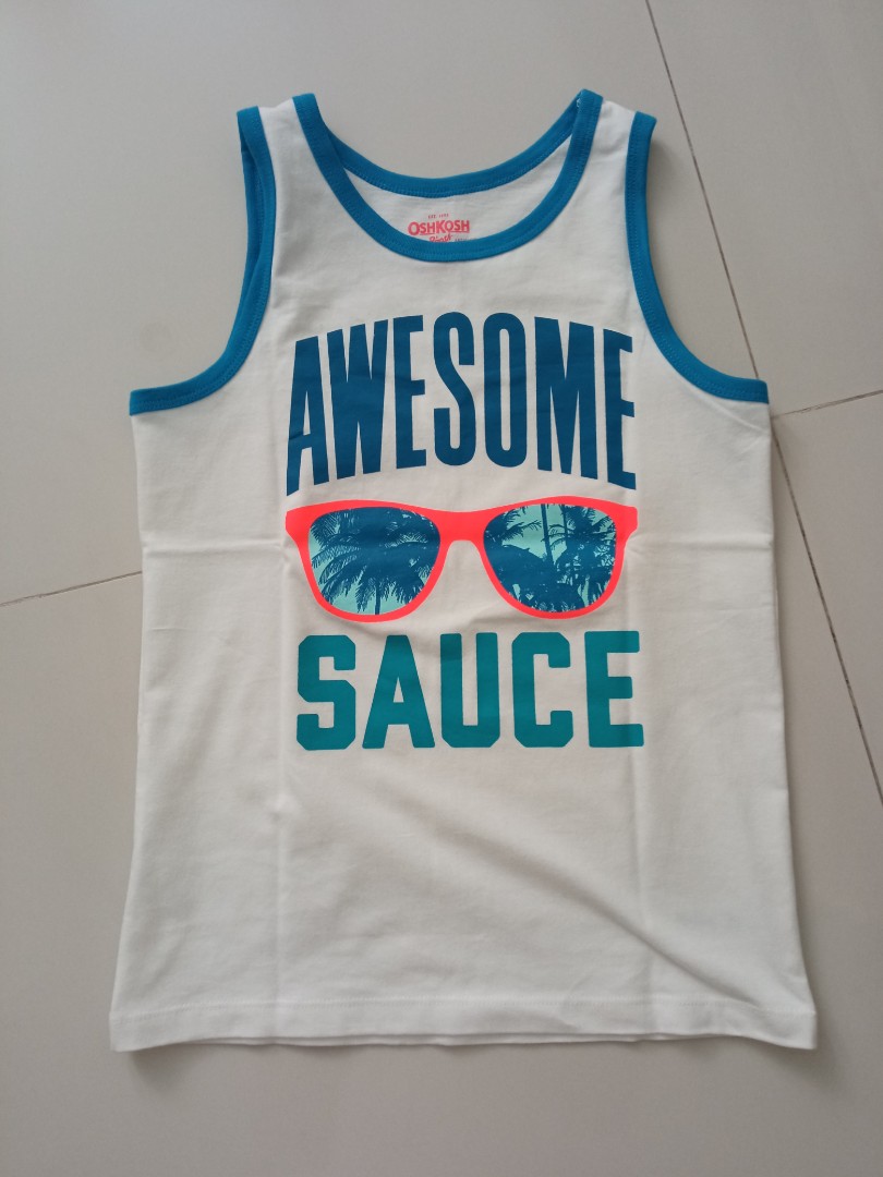 Baju Kaos Singlet Tangan Buntung Tanpa Lengan Pakaian Anak Osh Kosh