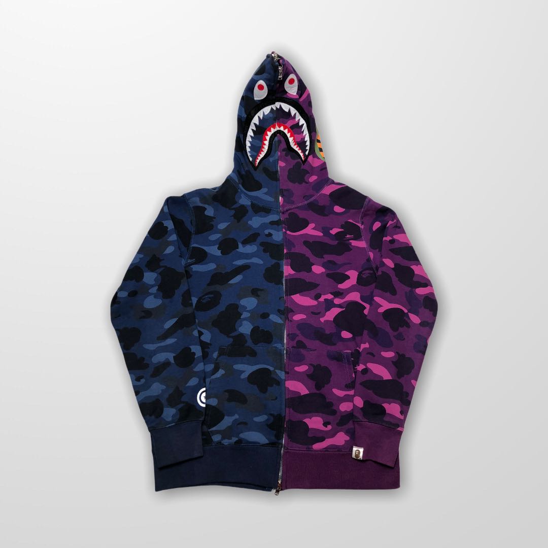 Bape purple blue hoodie new arrivals