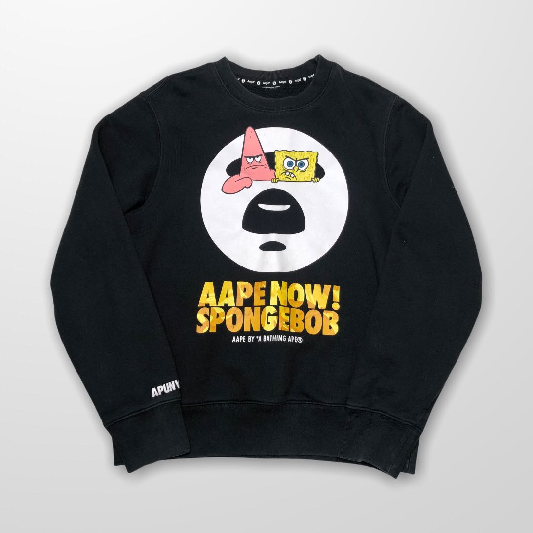 BAPE Aape x SpongeBob Sweatshirt Men s Fashion Tops Sets