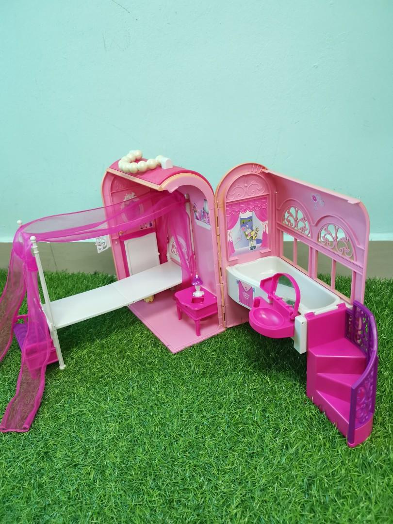 Baby doll and store barbie bag house