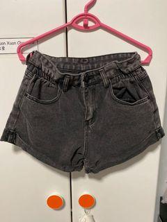Black denim shorts (S size)