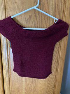 Brandy Melville Maroon Crop Top