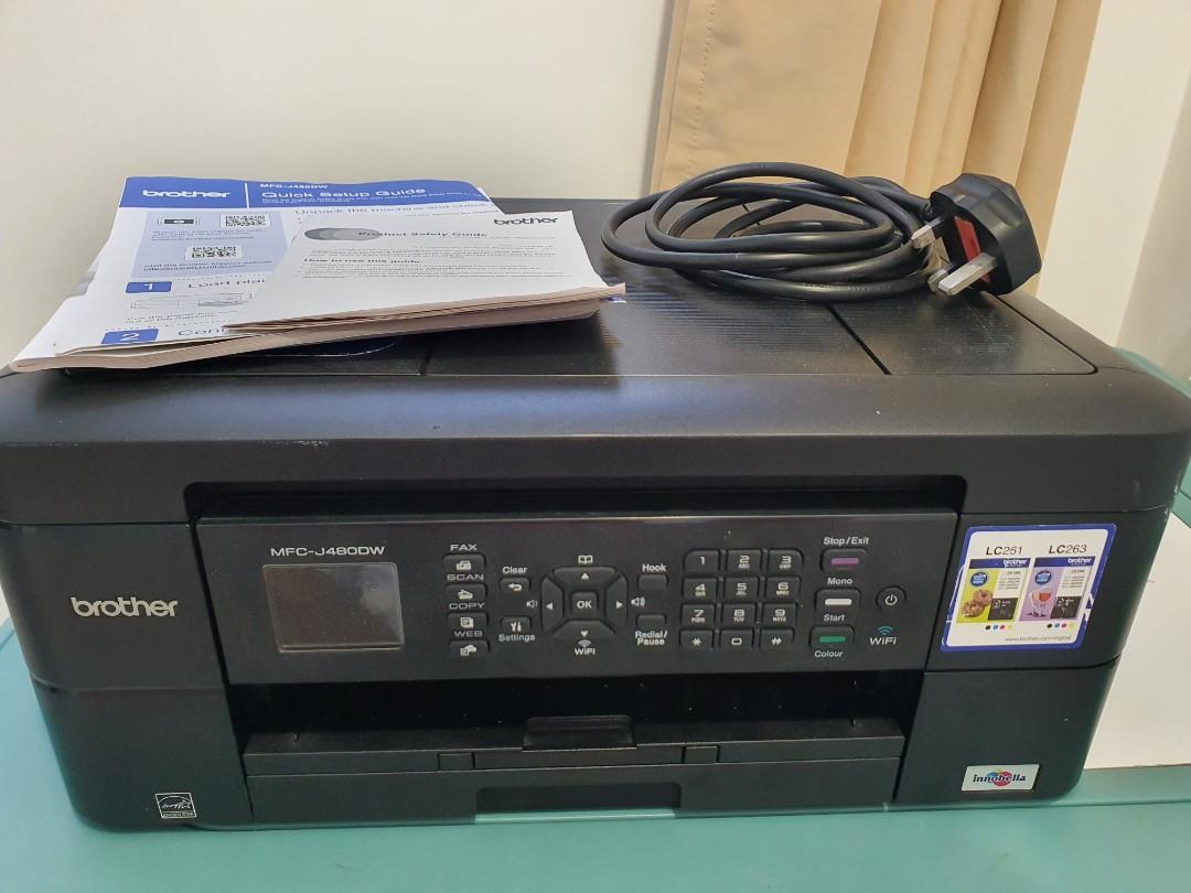 Brother MFCJ480DW Wireless Inkjet Print Scan Copy Fax printer