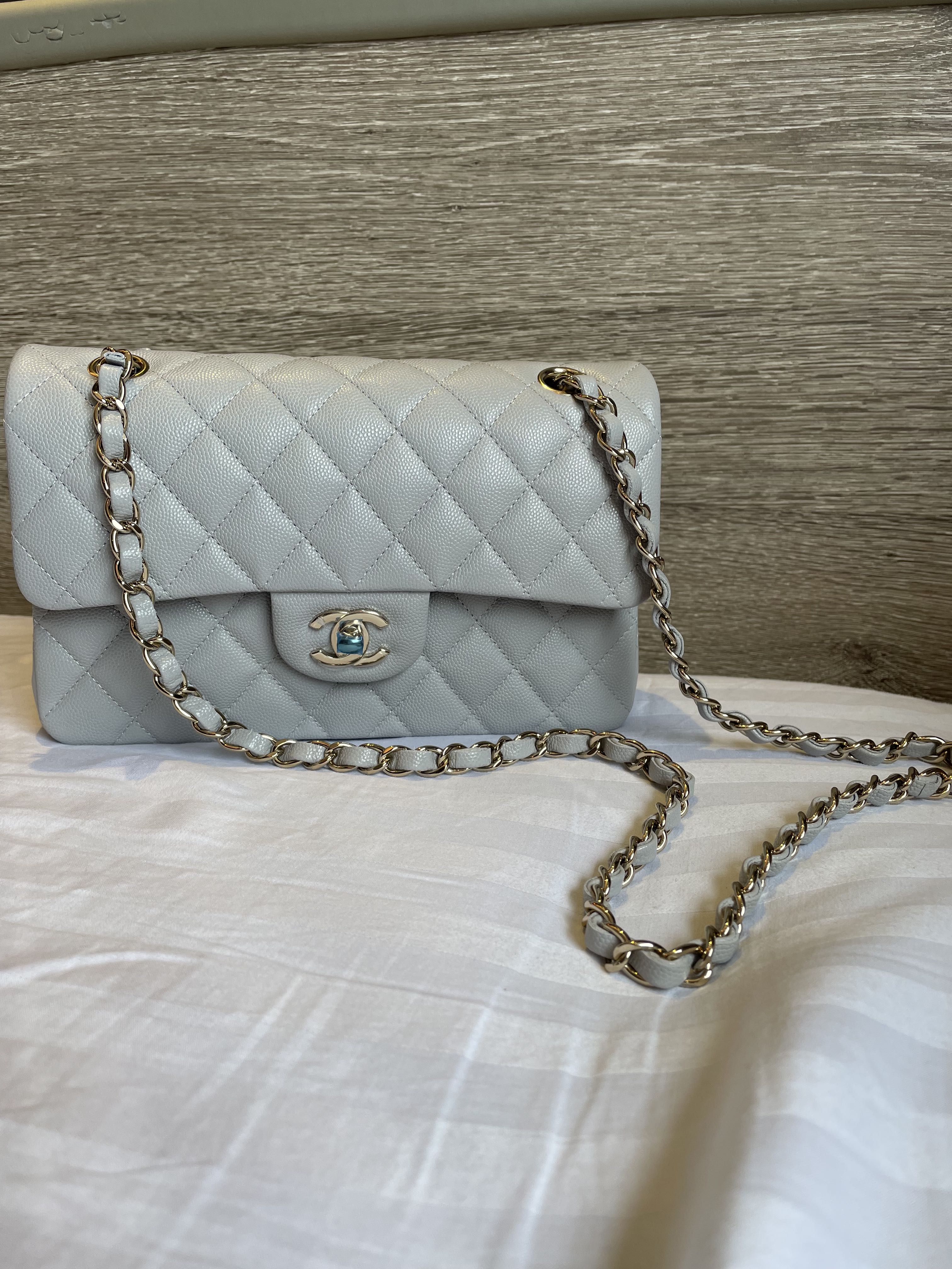 Grey chanel classic flap clearance