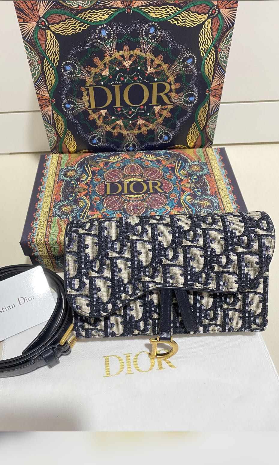 Dior Oblique Saddle Belt Pouch (SHF-9nu6hf) – LuxeDH