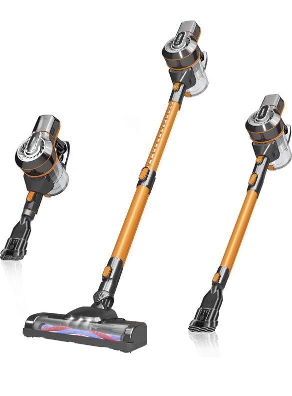 Dennov Cordless Vacuum Cleaner 13KPa Power Suction ExtensionTube Design 2 in 1 Stick Vacuum Cleaner with Wall Mount 200W Brushless Motor Cordless