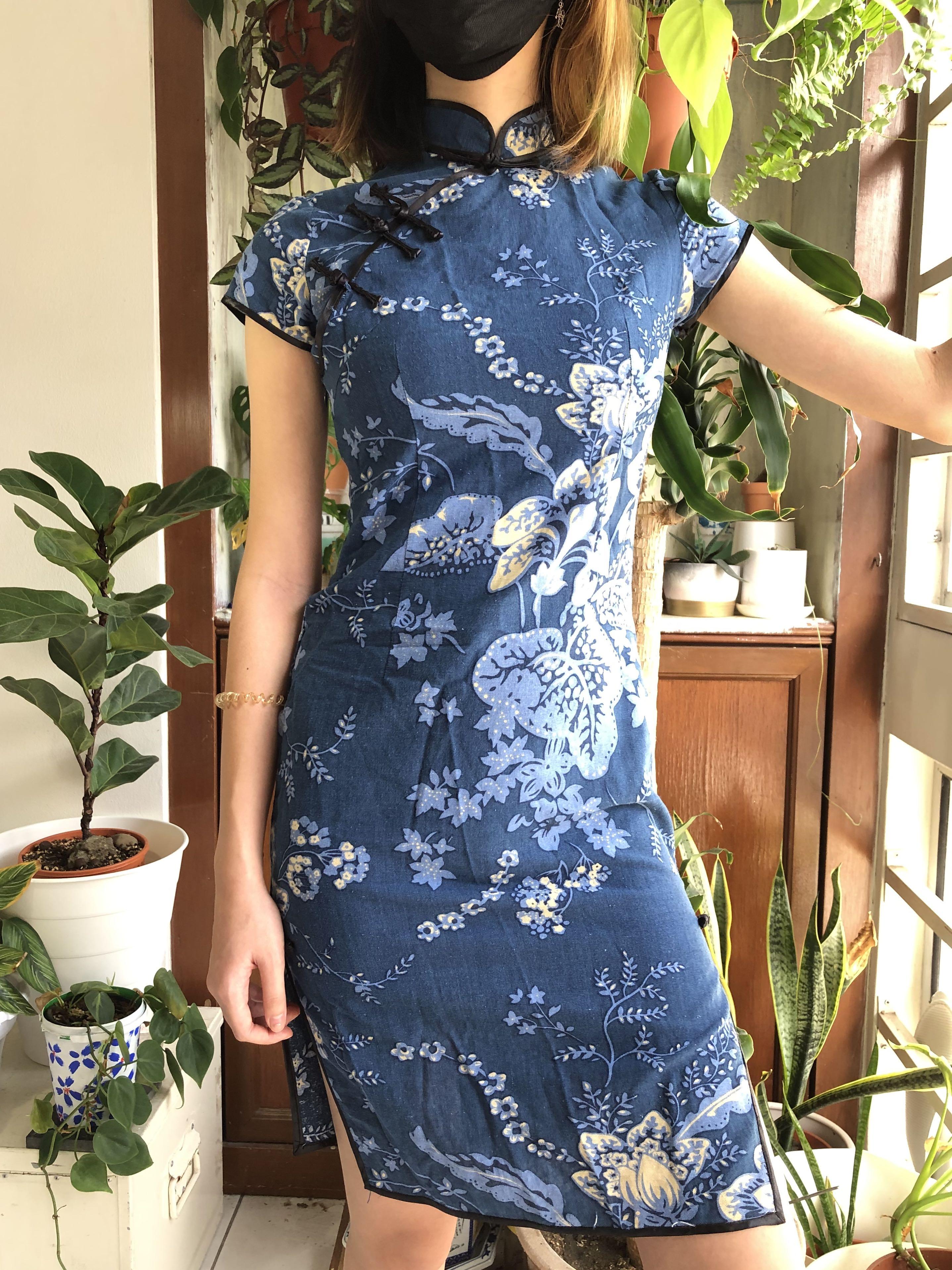 Dark blue deals cheongsam