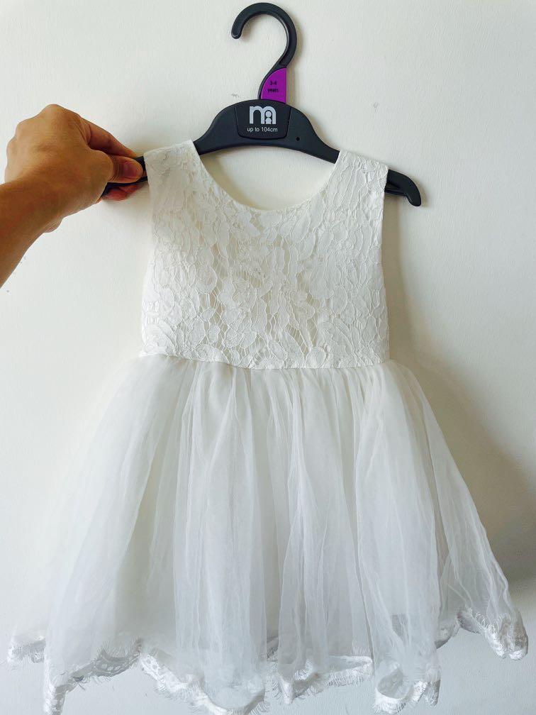 White dress for hotsell 3 year old