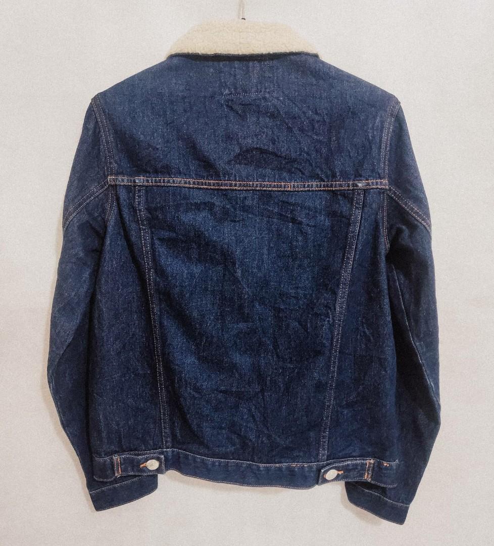 sherpa collar denim jacket