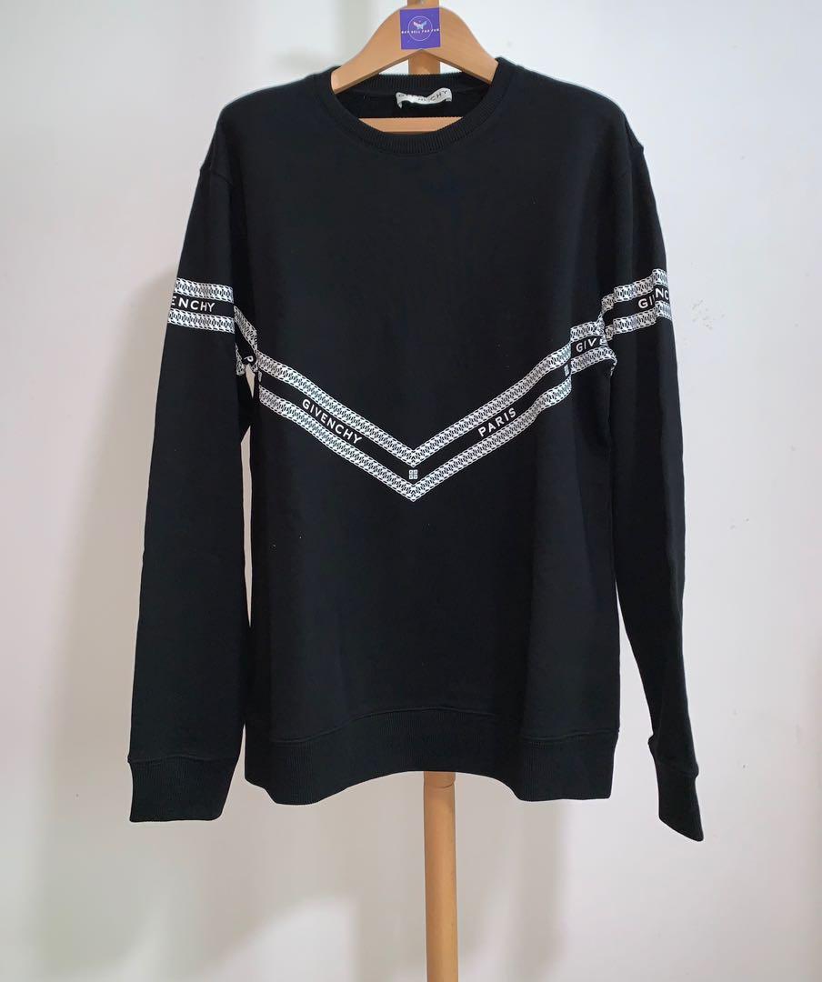Givenchy Chevron Black Long Sleeve Tee Men s Fashion Tops Sets Tshirts Polo Shirts on Carousell