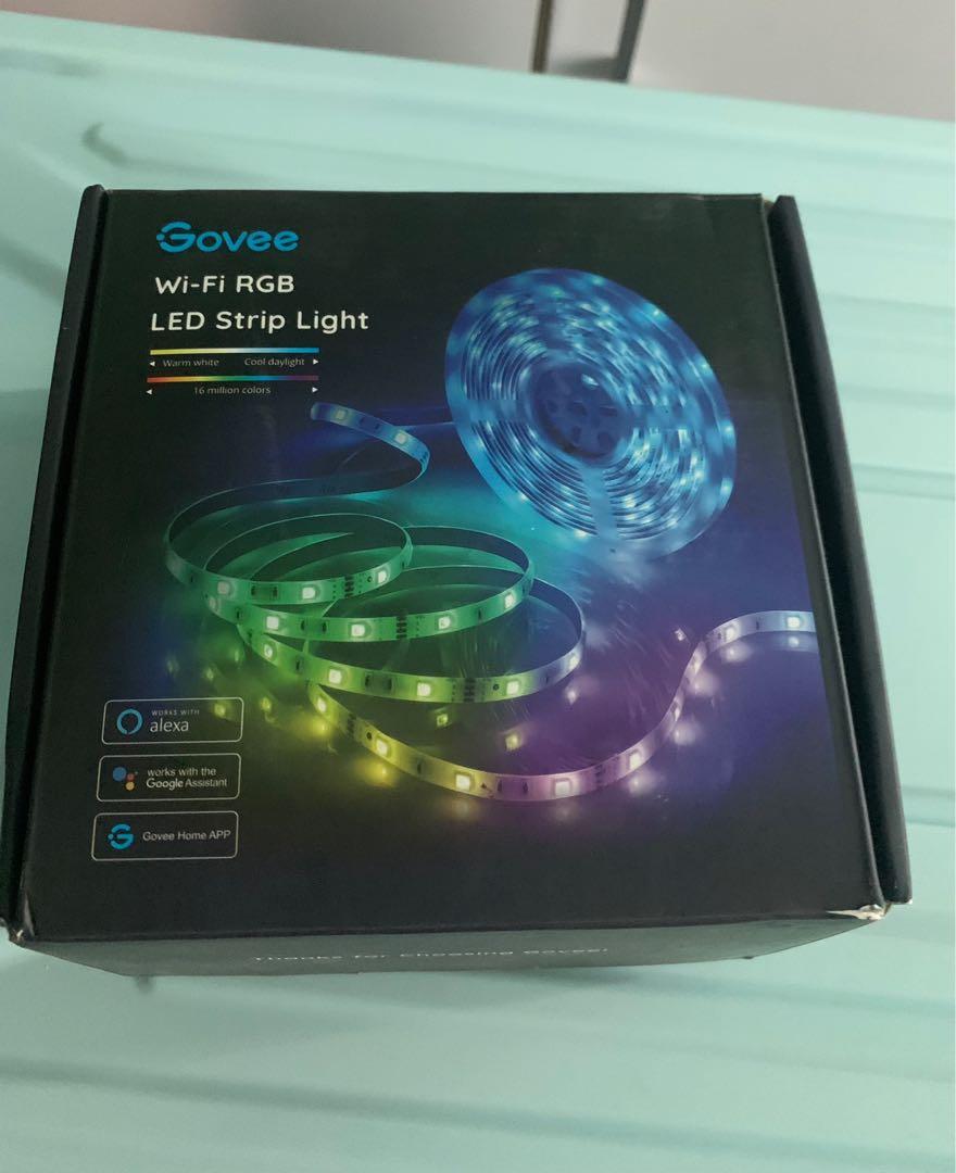 govee wifi rgb led strip light 5 metres furniture home living lighting fans lighting on carousell