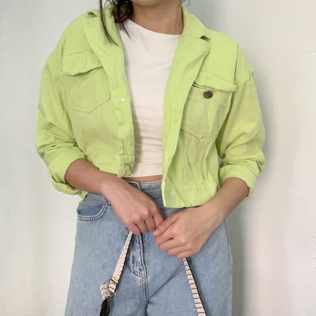 lime green jacket