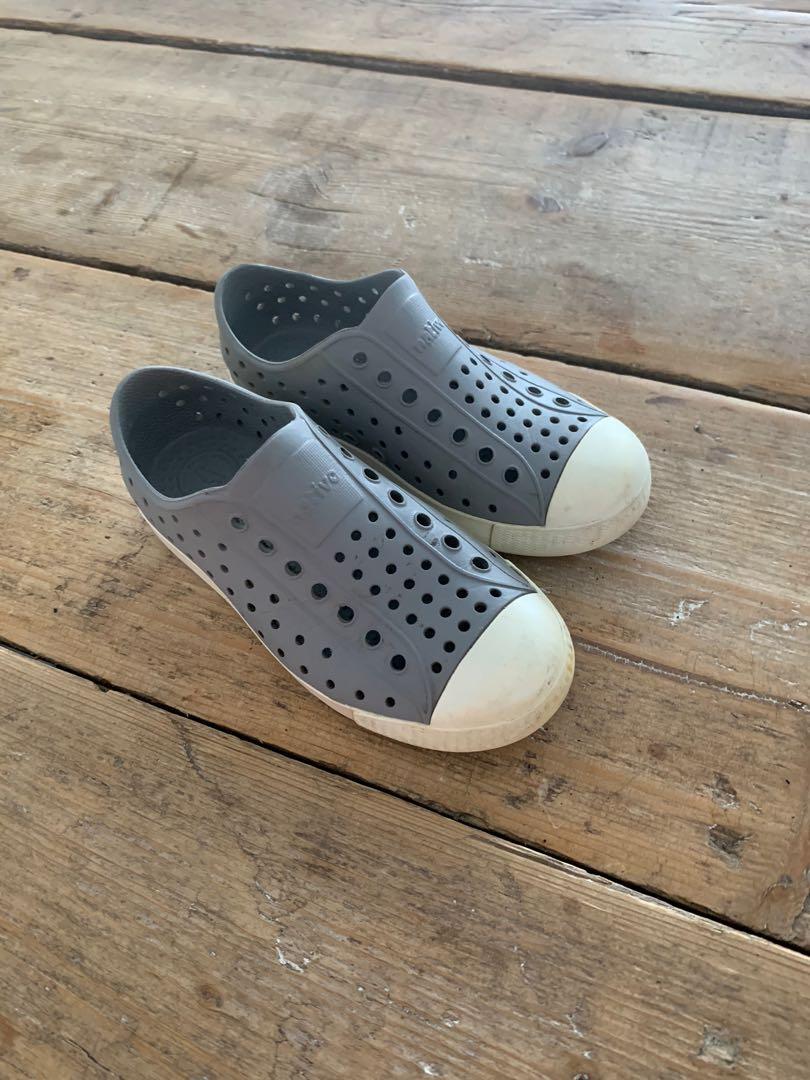 Grey native shoes waterproof C13 EU 31.5 UK 12 Babies Kids Babies Kids Fashion on Carousell