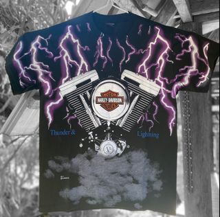 Harley Davidson Thunder And Lightning Shirt 2025