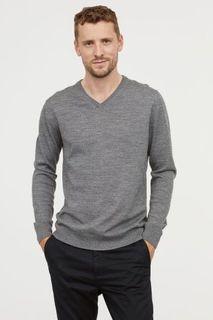 H&M Pure Merino Wool Vneck Sweater Long Sleeves