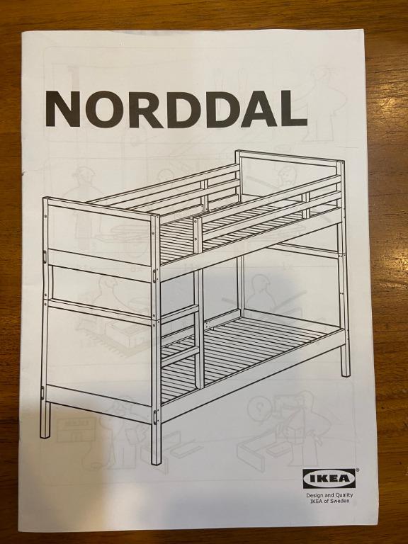 IKEA NORDDAL Bunk Bed frame, Furniture & Home Living, Furniture, Bed