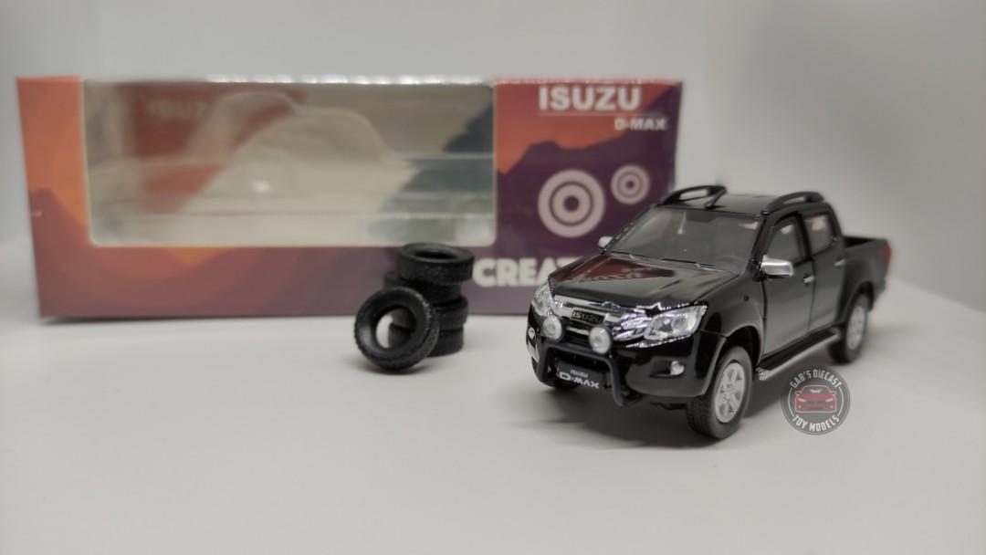 Isuzu D-MAX (Category: Vehicle & Diecast Models) located in Bacoor. Submitted by ahronngabrielle (Listing ID 1102177574, Image 2). Description: ISUZU D-MAX Miniature Diecast (price is in the post, please read the description) ✅W/box ✅Material: Alloy ✅Comes with extra wheels and bullbar ✅2 front doors and back can be opened ✅Approximately 3 inches length ✅Color red, silver and black available ✅1050 each only! Pick up at Silang, Cavite or shipping 