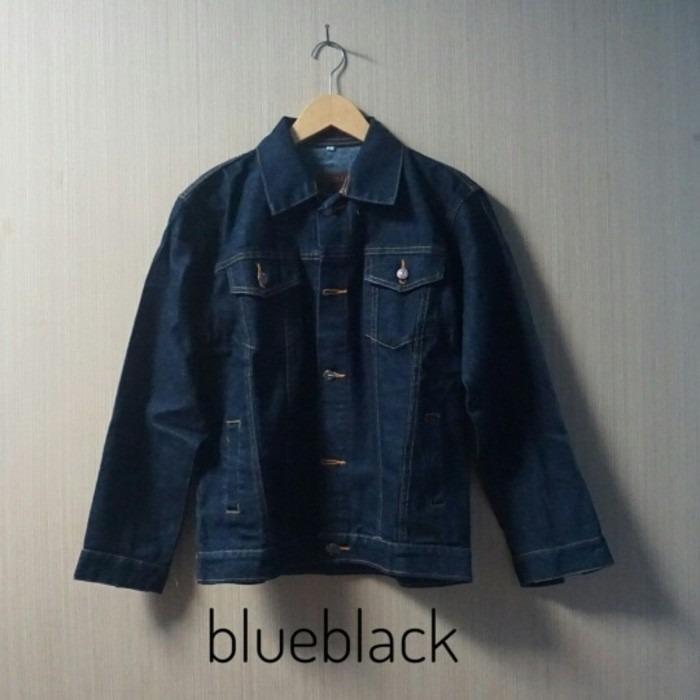 Jaket jeans blue cheap black
