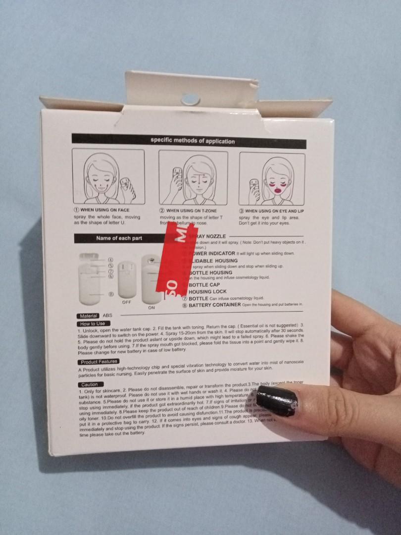 [JUAL RUGI] MINISO Mini Moisturizing Spray Facial Steamer, Kesehatan & Kecantikan, Kulit, Sabun