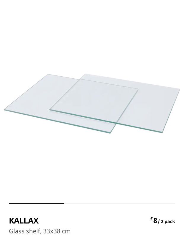 KALLAX glass shelf, Furniture & Home Living, Furniture, Shelves