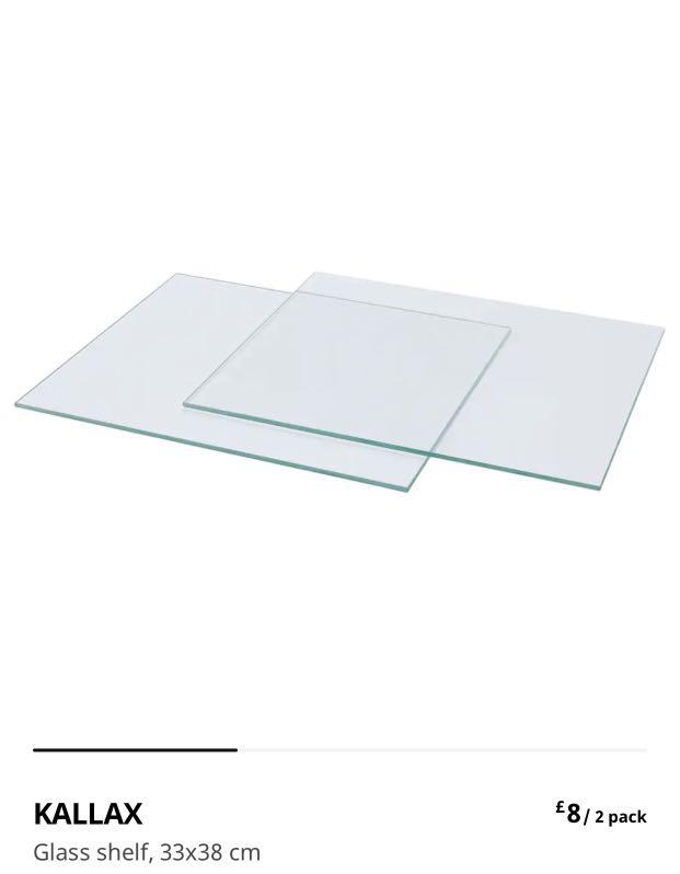 KALLAX glass shelf, Furniture & Home Living, Furniture, Shelves
