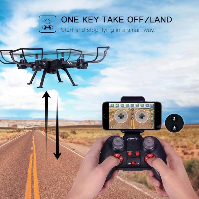 KNN.720P HD Drone with Camera for Adults Beginners Kids JoyGeek FPV RC Remote Control Quadcopter Aircraft Wifi Live Video Altitude Hover 3D VR