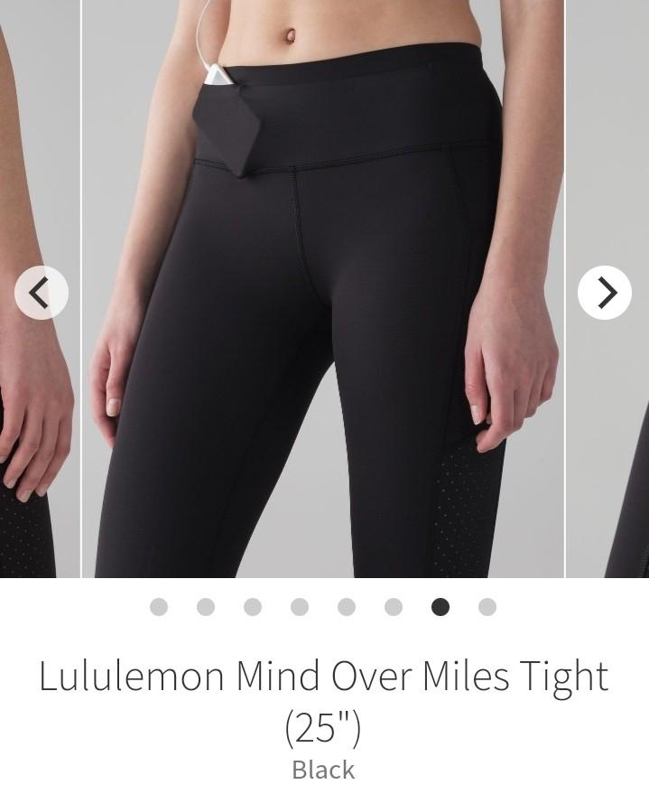 Lululemon Mind Over Miles Tight Sz 4 Black Women s Fashion Activewear on Carousell