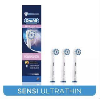 Oral B replacement brush head - sensi ultrathin/cross action clean maximizer