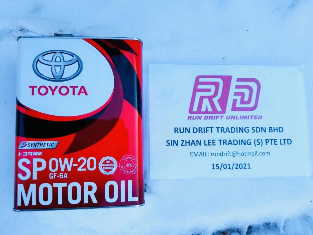 Origin Japan Toyota Motor Oil 0w 5w 30 10w 30 4l Car Accessories Accessories On Carousell