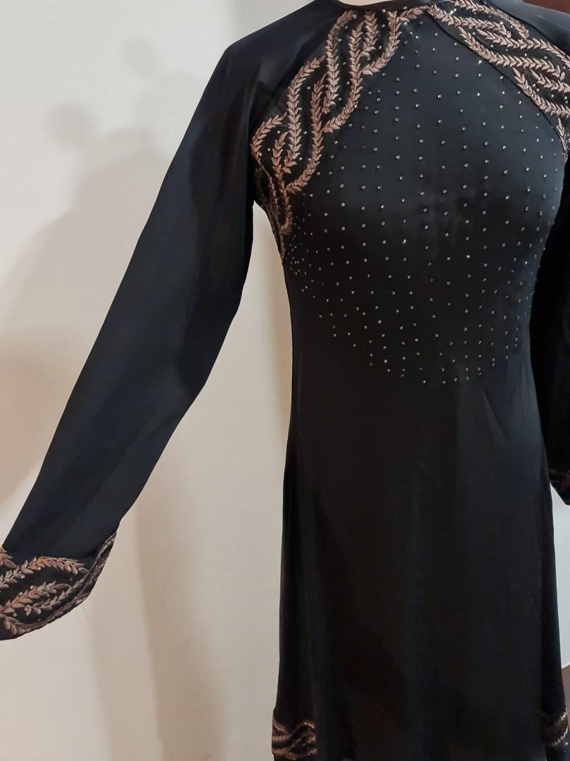 Princess cut bronze jubah, Women's Fashion, Muslimah Fashion