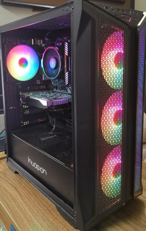 PROMOSI GAMING PC CPU RGB RYZEN 5 2600 GT1050ti 8GB RAM 256GB