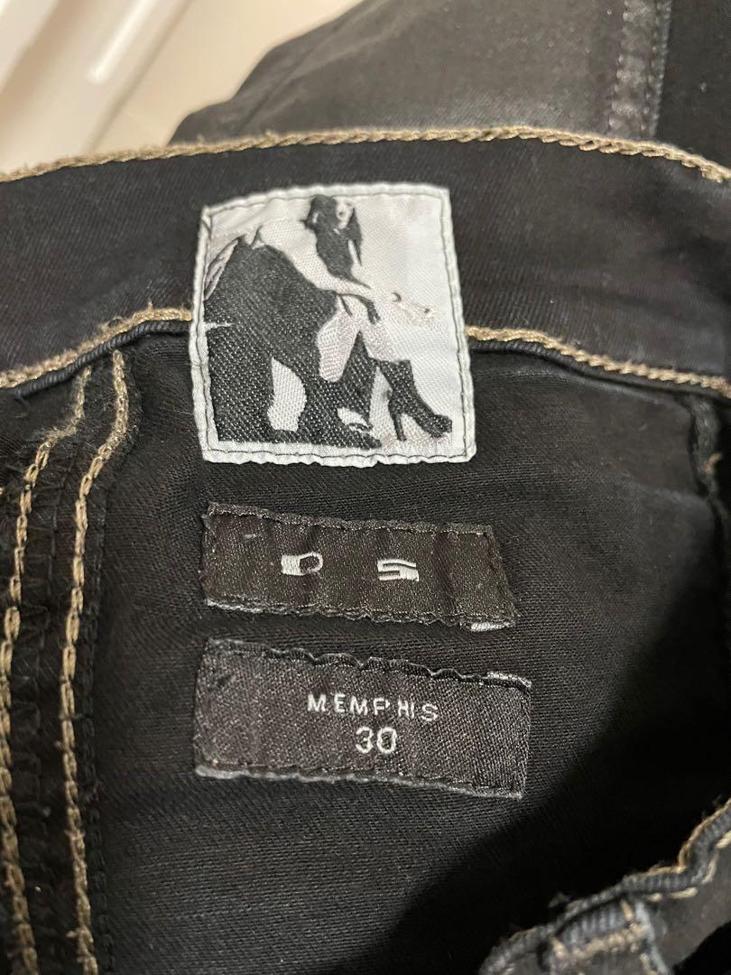 Rick Owens Drkshdw Memphis Waxed Denim Jeans, 男裝, 褲＆半截裙