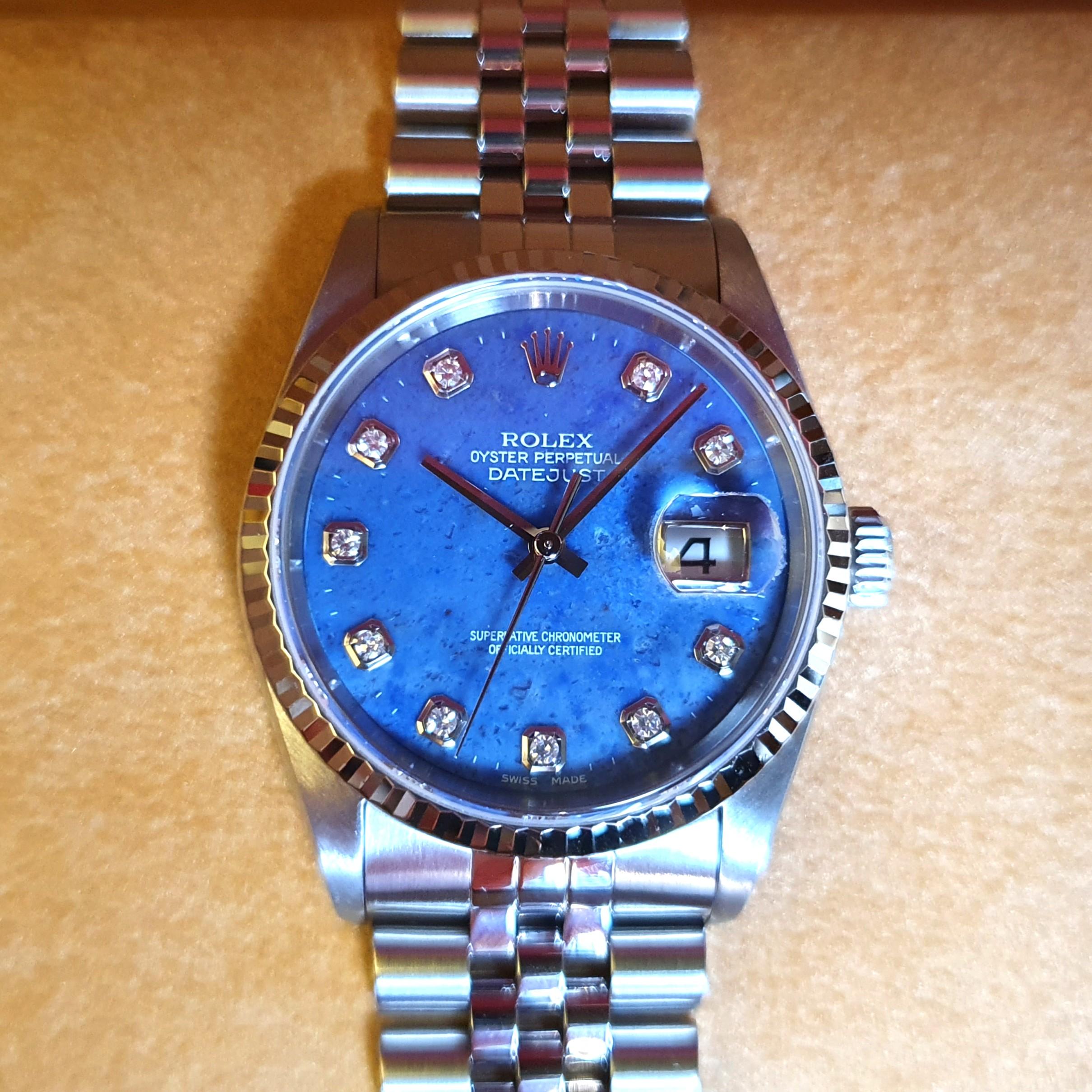 Rolex Datejust 16234 Sodalite Diamonds Luxury Watches on Carousell