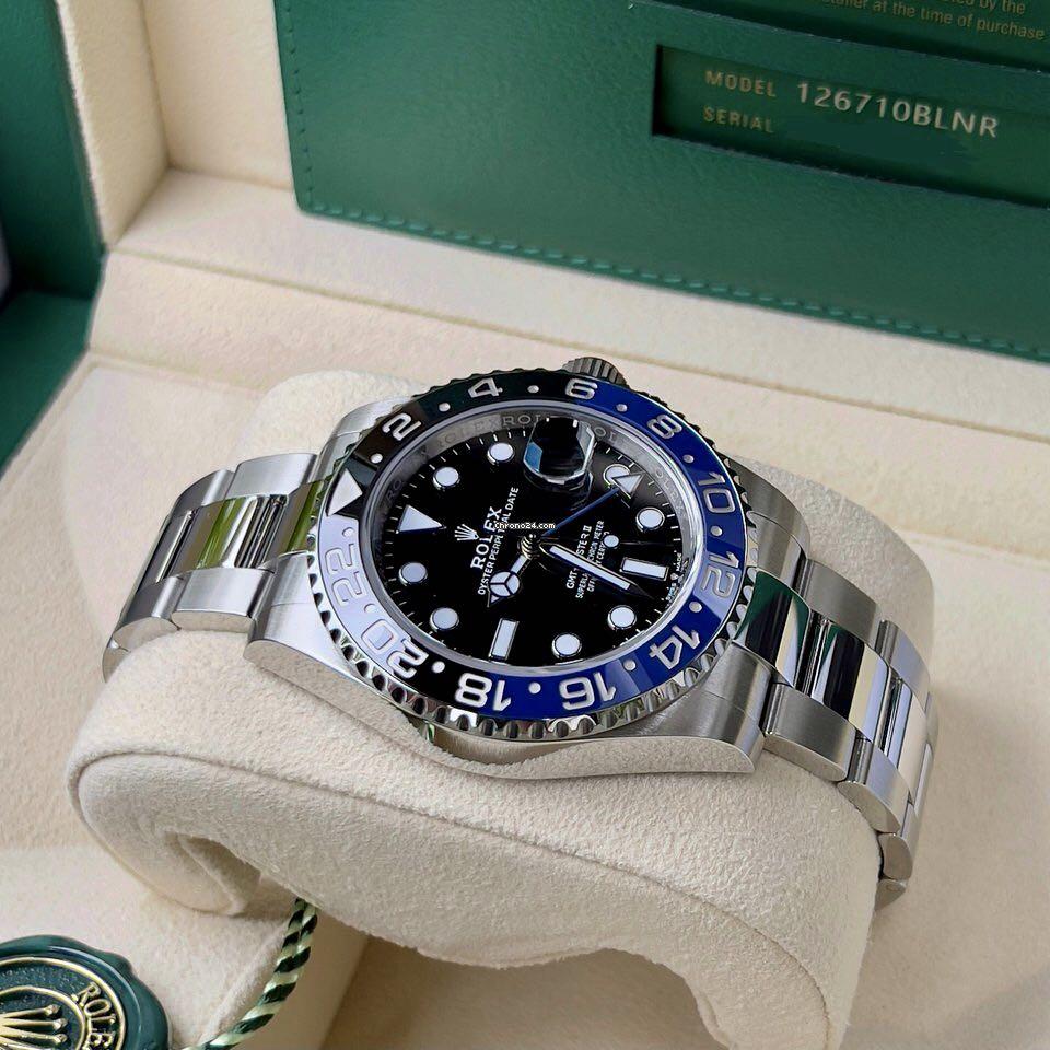 Rolex GMT-Master II Batman Oyster Bracelet 126710BLNR 2021 Unworn Full Set,  Luxury, Watches on Carousell