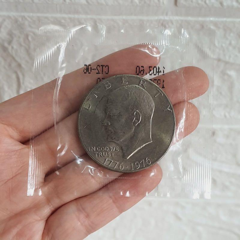 Sealed 💰 Eisenhower 💰 dollar 1776-1976 Bicentennial coin (Category: Currency) located in Quezon City. Submitted by sylviafindsph (Listing ID 1102136281, Image 2). Description: Item: 💰💰💰 Sealed in plastic Eisenhower dollar 1776-1976 Bicentennial coin PRICE: P2,000 Metro Manila - Grab/LalaMove/Mr. Speedy at buyer’s expense Provincial - Shipping via LBC.