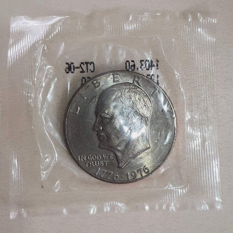 Sealed 💰 Eisenhower 💰 dollar 1776-1976 Bicentennial coin (Category: Currency) located in Quezon City. Submitted by sylviafindsph (Listing ID 1102136281, Image 1). Description: Item: 💰💰💰 Sealed in plastic Eisenhower dollar 1776-1976 Bicentennial coin PRICE: P2,000 Metro Manila - Grab/LalaMove/Mr. Speedy at buyer’s expense Provincial - Shipping via LBC.