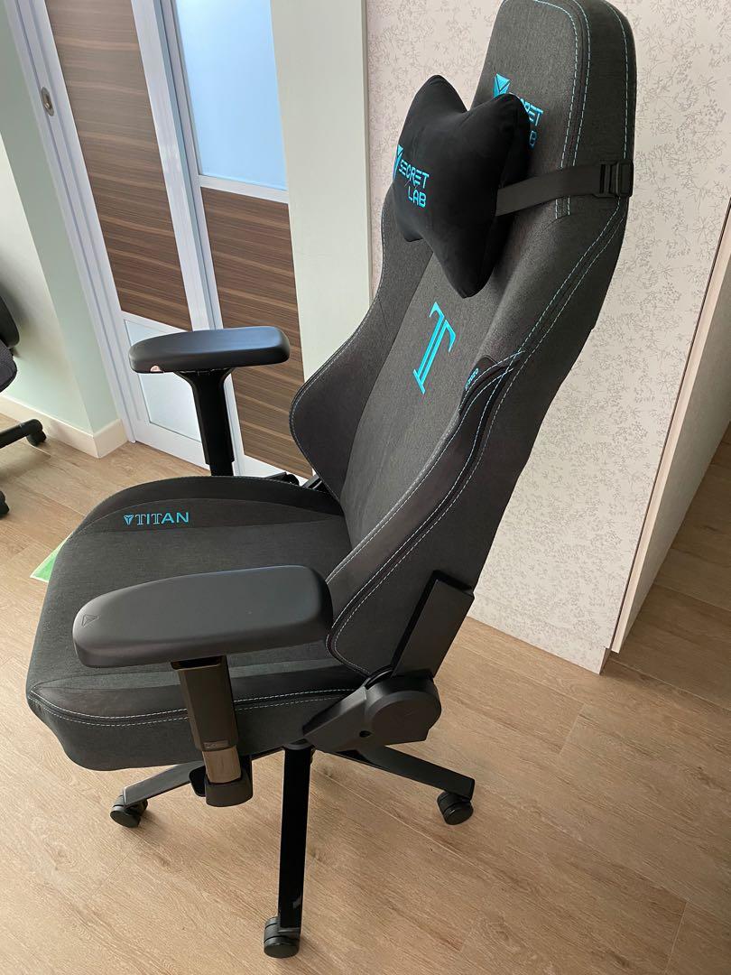 Selling 2020 Secretlab Titan Softweave Charcoal Blue, Furniture & Home