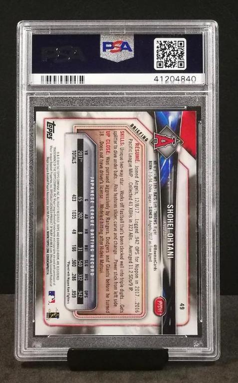 SHOHEI OHTANI 2018 ROOKIE RC BOWMAN PSA 9 BASEBALL MLB CARD, 興趣