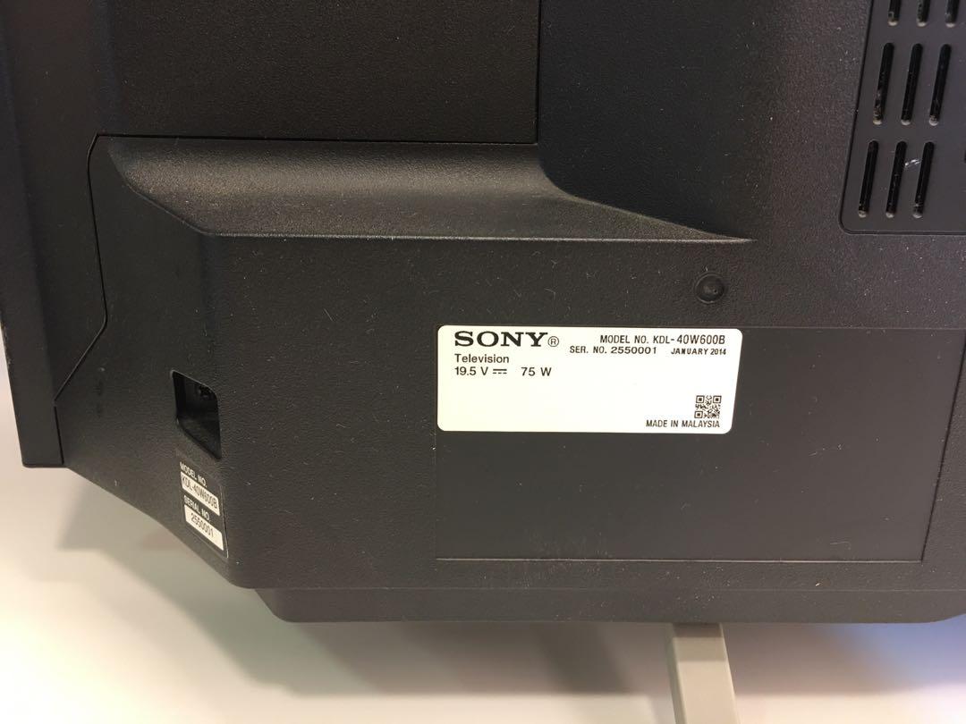 Sony 40” Smart TV KDL-40W600B, 家庭電器, 電視& 其他娛樂, 電視
