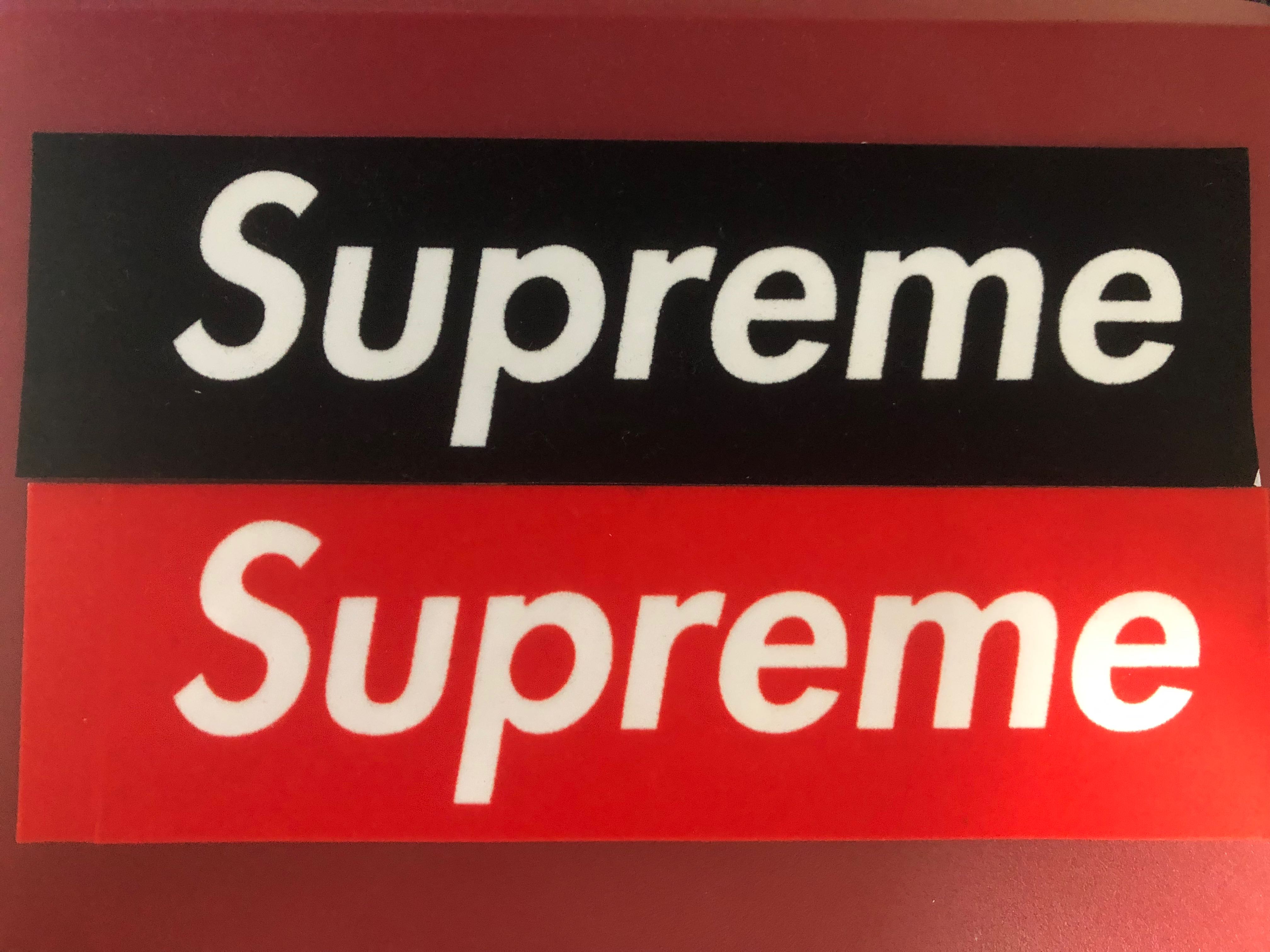 supreme felt sticker