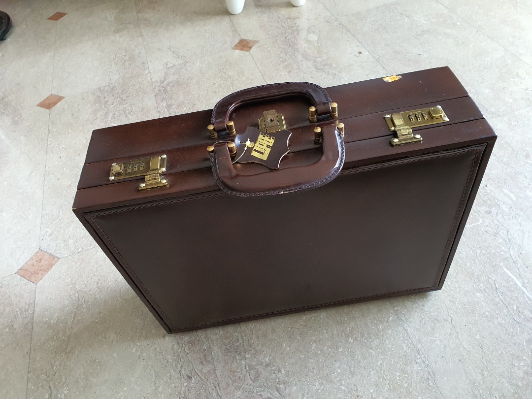 Presto leather briefcase clearance