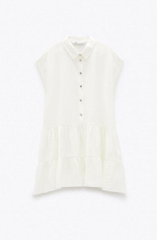 Zara jewel button mini dress, Fesyen 