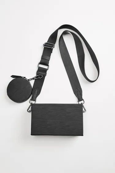 Zara rigid mini duo crossbody box bag
