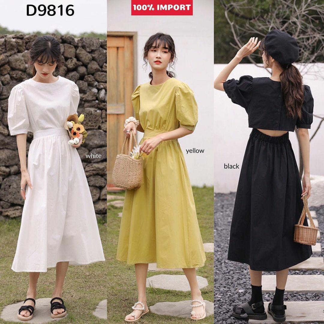 100 IMPORT Kode D9816 Medley Open Back Casual Long Dress