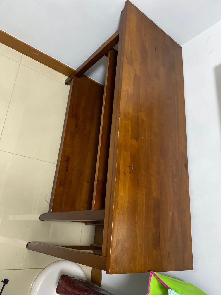 2 Preloved Foldable Picket and Rail Study Table with Delivery included