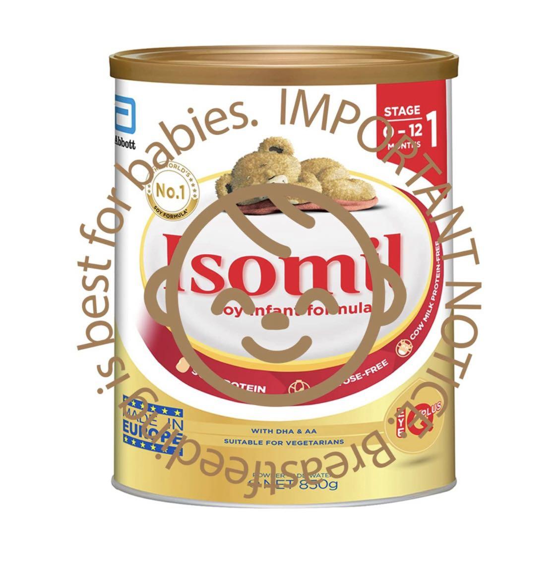 Abbott Isomil Soy Infant Formula Stage 1 (012months), Babies & Kids