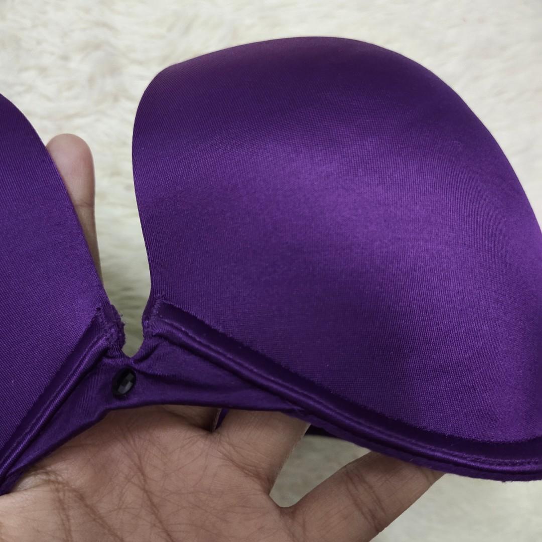 34E(DD)@32F victoria's secret push up purple bra, Women's Fashion
